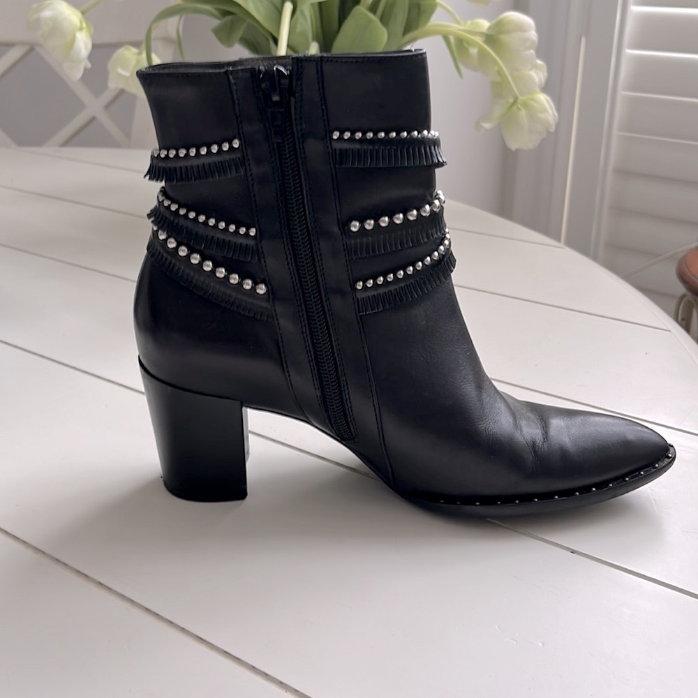 France Mode Obeline Ankle Boot with silver stud trim - Picture 2 of 7